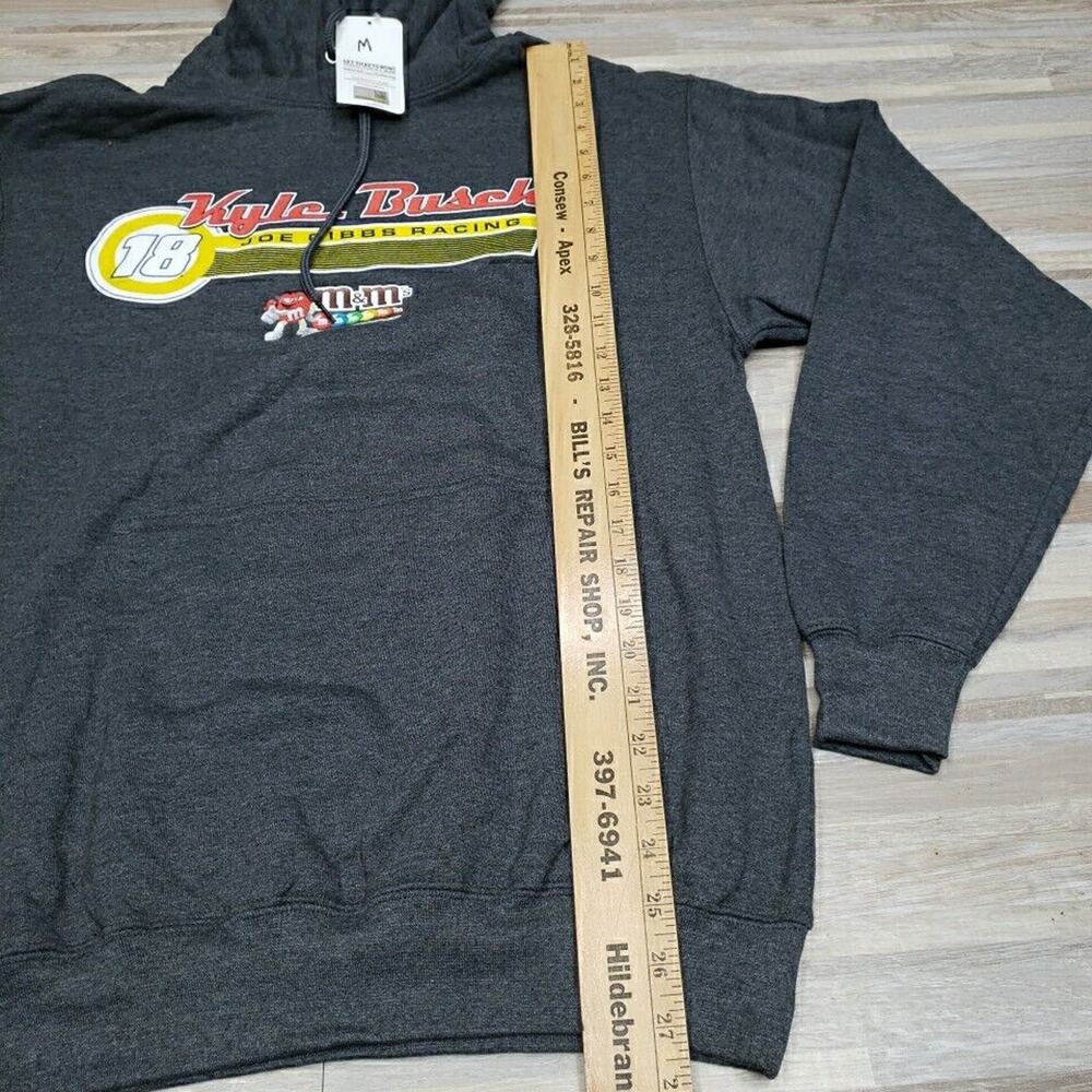 Nascar Kyle Busch #18 Racing-Joe Gibbs- Hoodie Sweatshirt Mens Size MED M&M'S - Picture 4 of 7